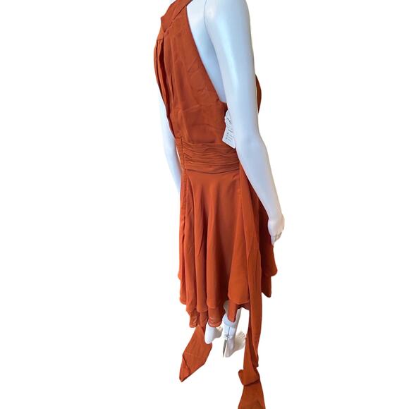 Anya Women's Halterneck Chiffon Knee-Length Wedding Guest Dress Size 12 wom3002 - Picture 5 of 10